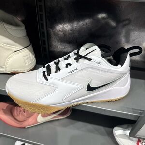 Nike White and Black Sneaker with Gum Sole